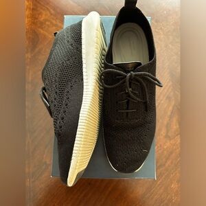 Cole Haan Zerogrand Stitchlite Oxford 10.5M Black knit/optic white